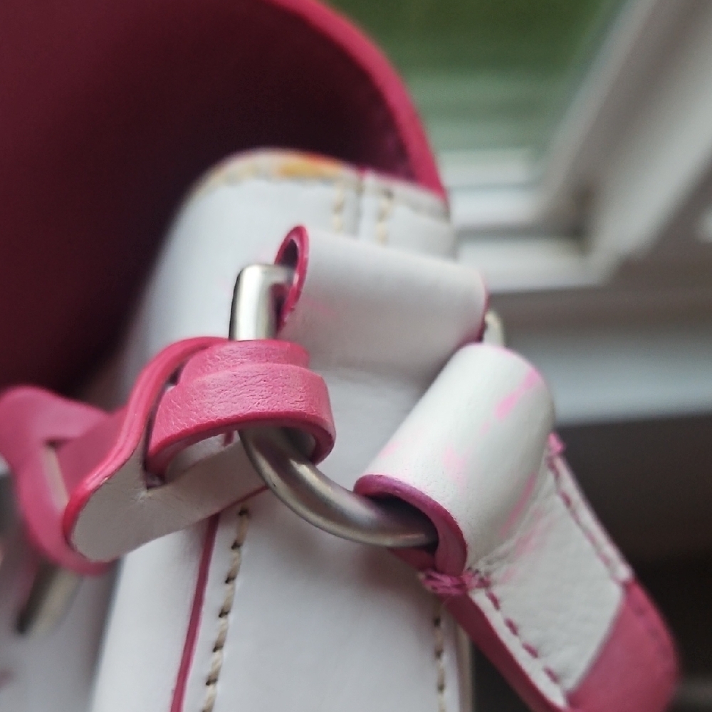 Dooney & Bourke White and Pink Crossbody Bag - Picture 11 of 13
